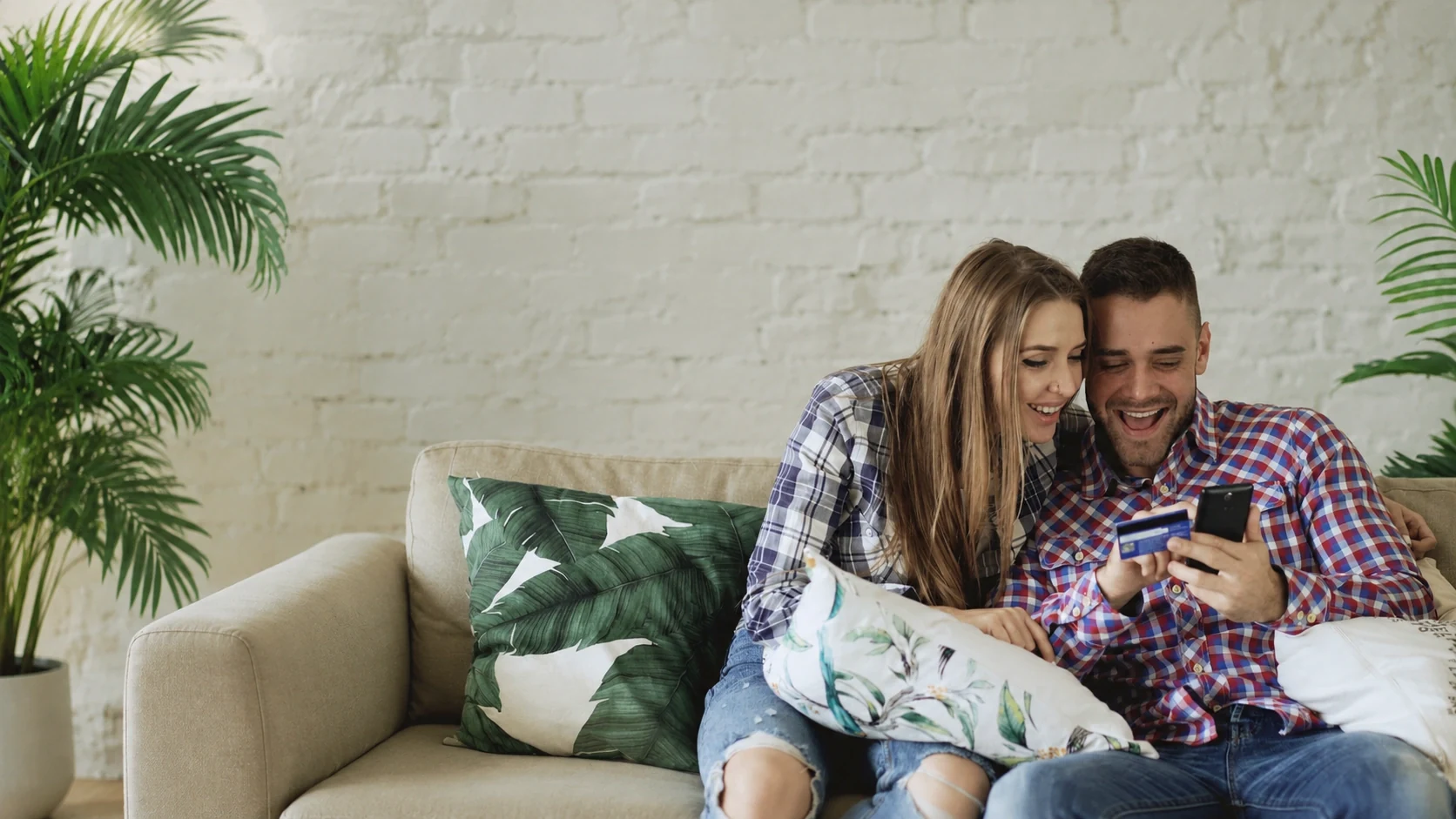 Couple reviewing their finances together